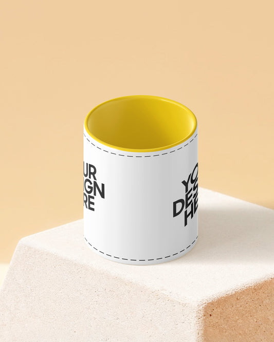 Customized Coffee Mug - Duotone Yellow & White