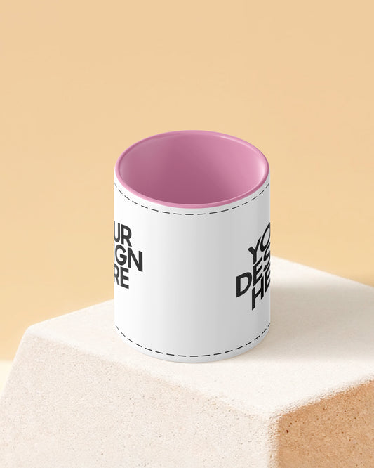 Customized Coffee Mug - Duotone Pink & White