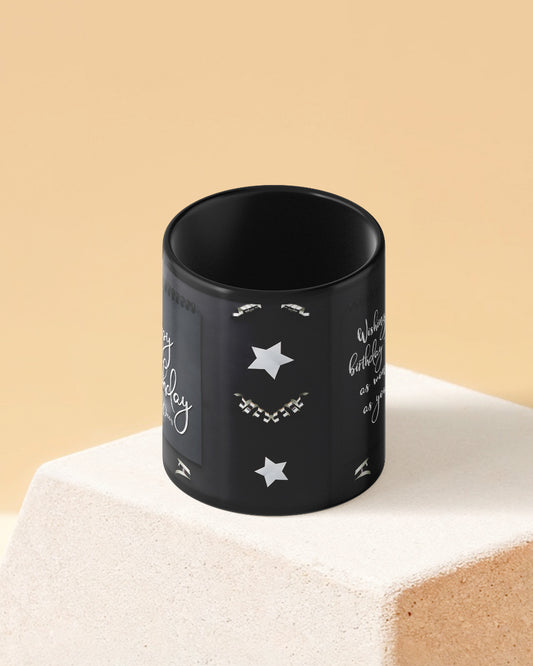 Happy Birthday To You Full Black Printed Coffee Mug
