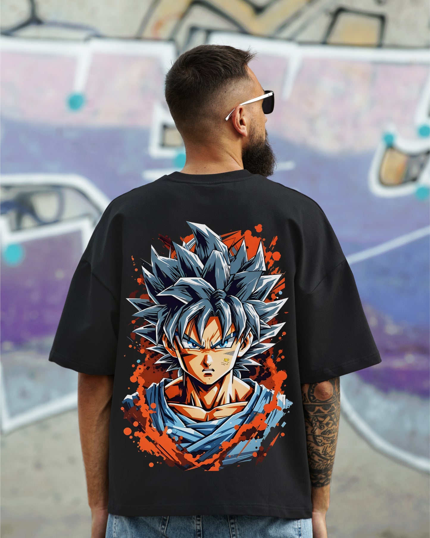 Fiery Goku Oversized Tee - Special Offer