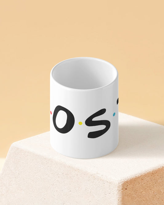 D.O.S.T.I. Full White Printed Coffee Mug
