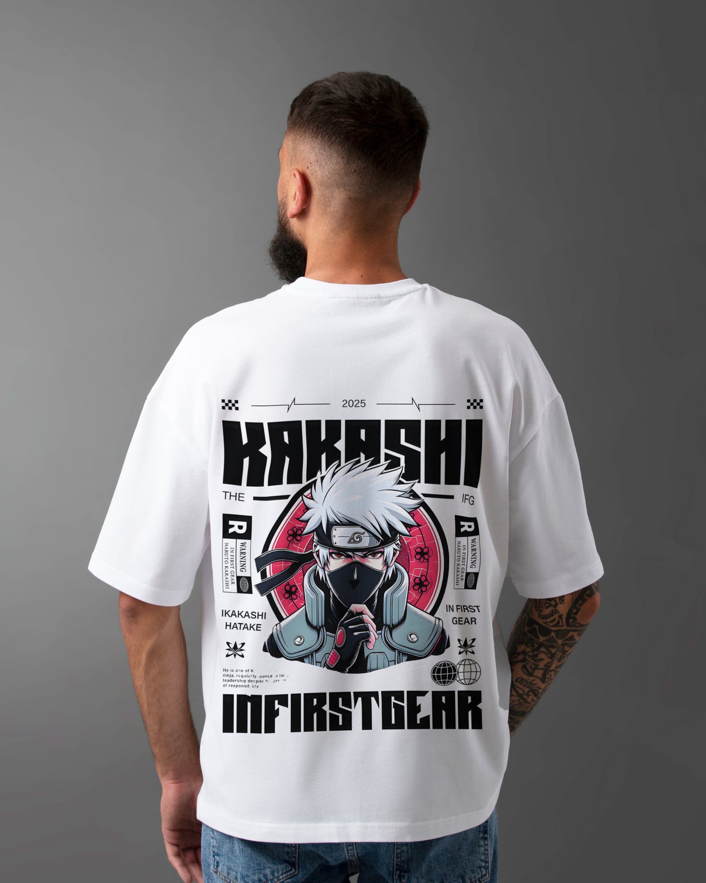 Kakashi In First Gear Oversized Tee - Special Offer