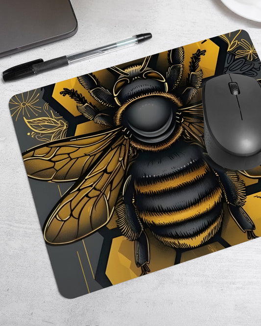 Gold Honeybee Premium Printed Mouse Pad