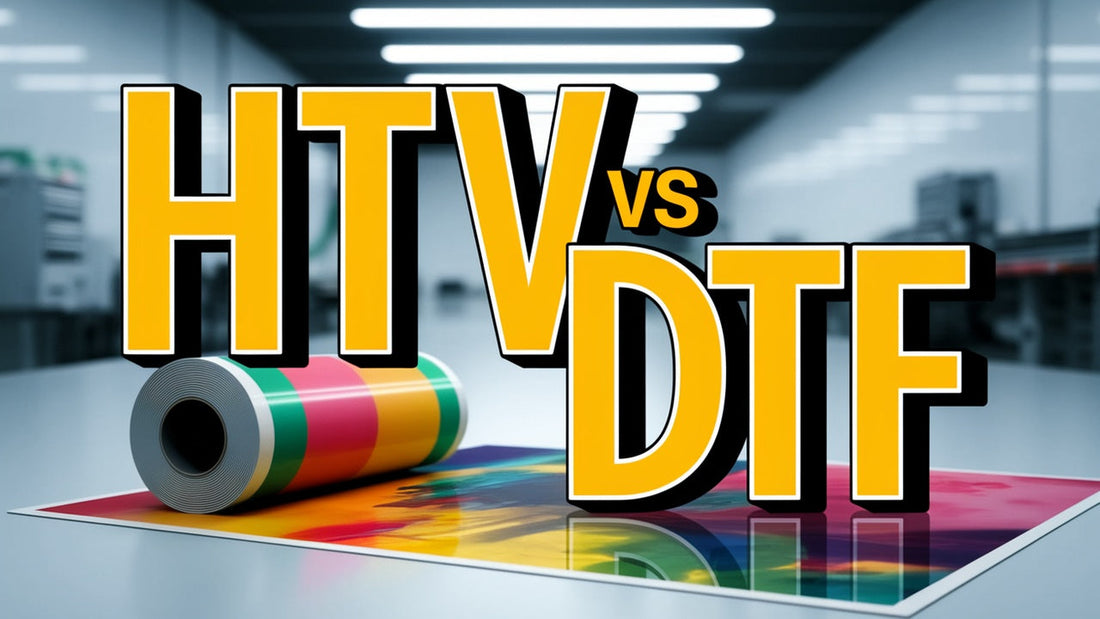 Heat Transfer Vinyl (HTV) vs. Direct to Film (DTF) Printing: Which is Better for Custom Apparel?