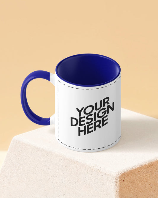 Customized Coffee Mug - Duotone Blue & White