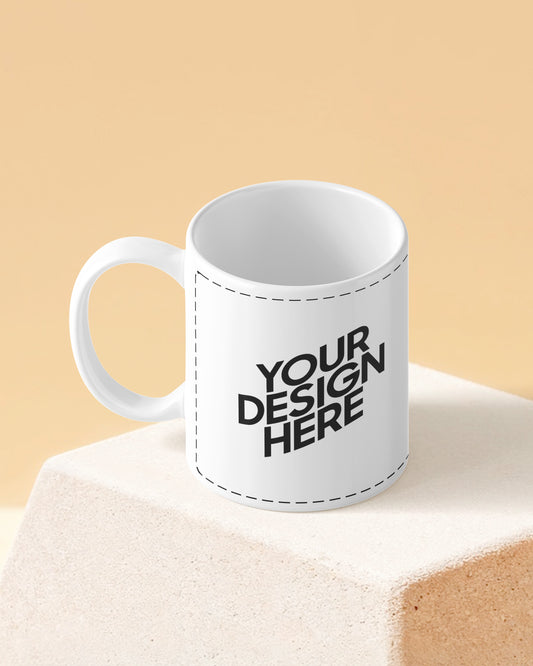 Customized Coffee Mug - Full White