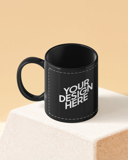 Customized Coffee Mug - Full Black