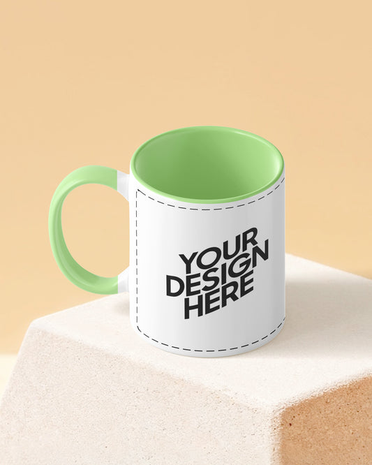 Customized Coffee Mug - Duotone Green & White