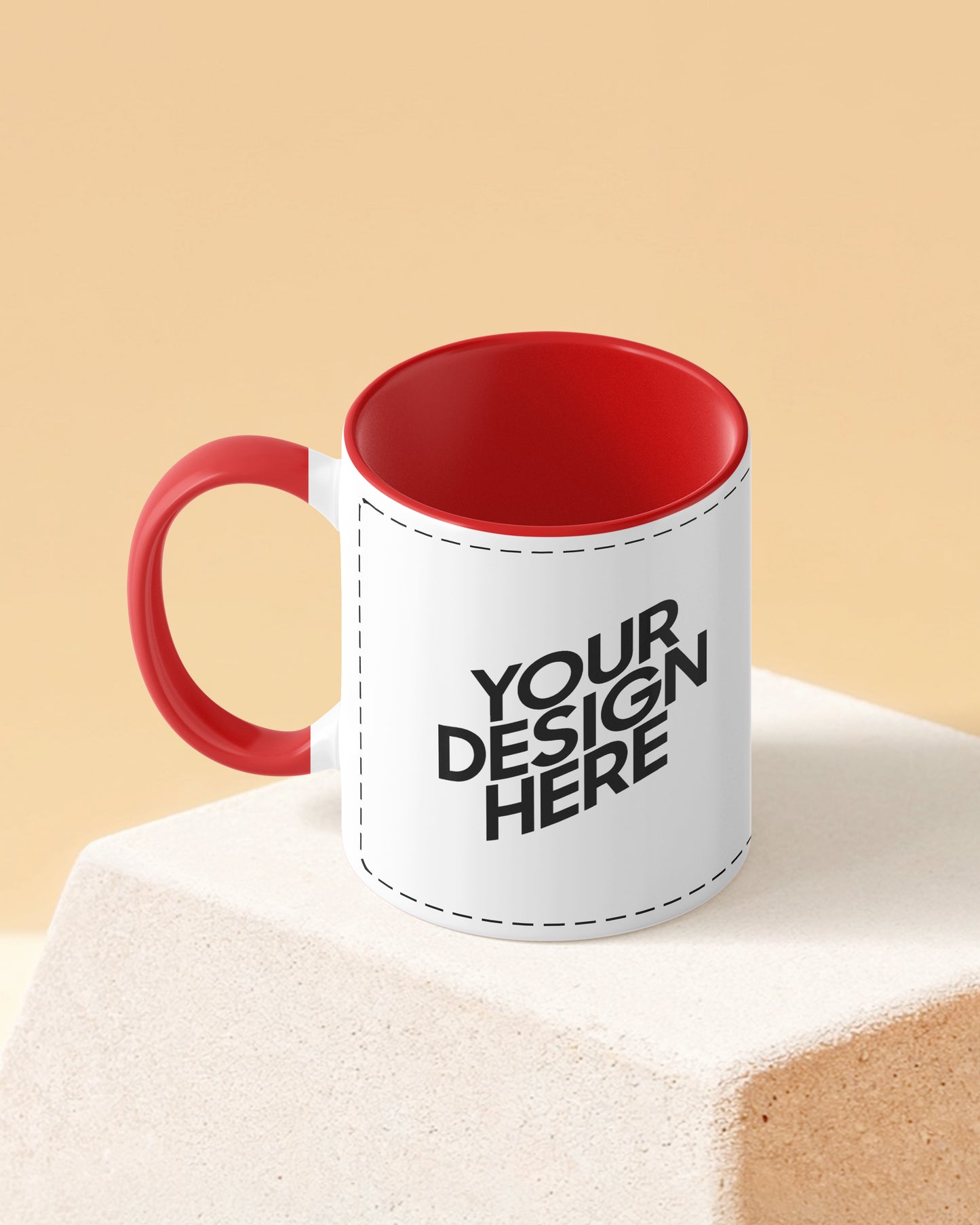 Customized Coffee Mug - Duotone Red & White