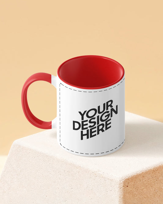 Customized Coffee Mug - Duotone Red & White