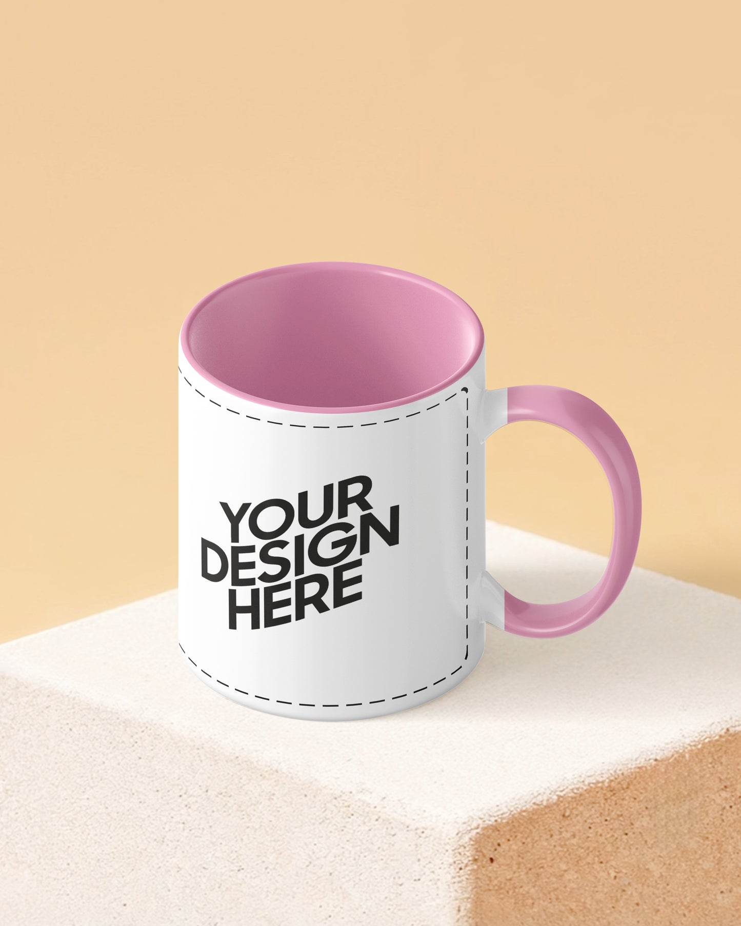 Customized Coffee Mug - Duotone Pink & White