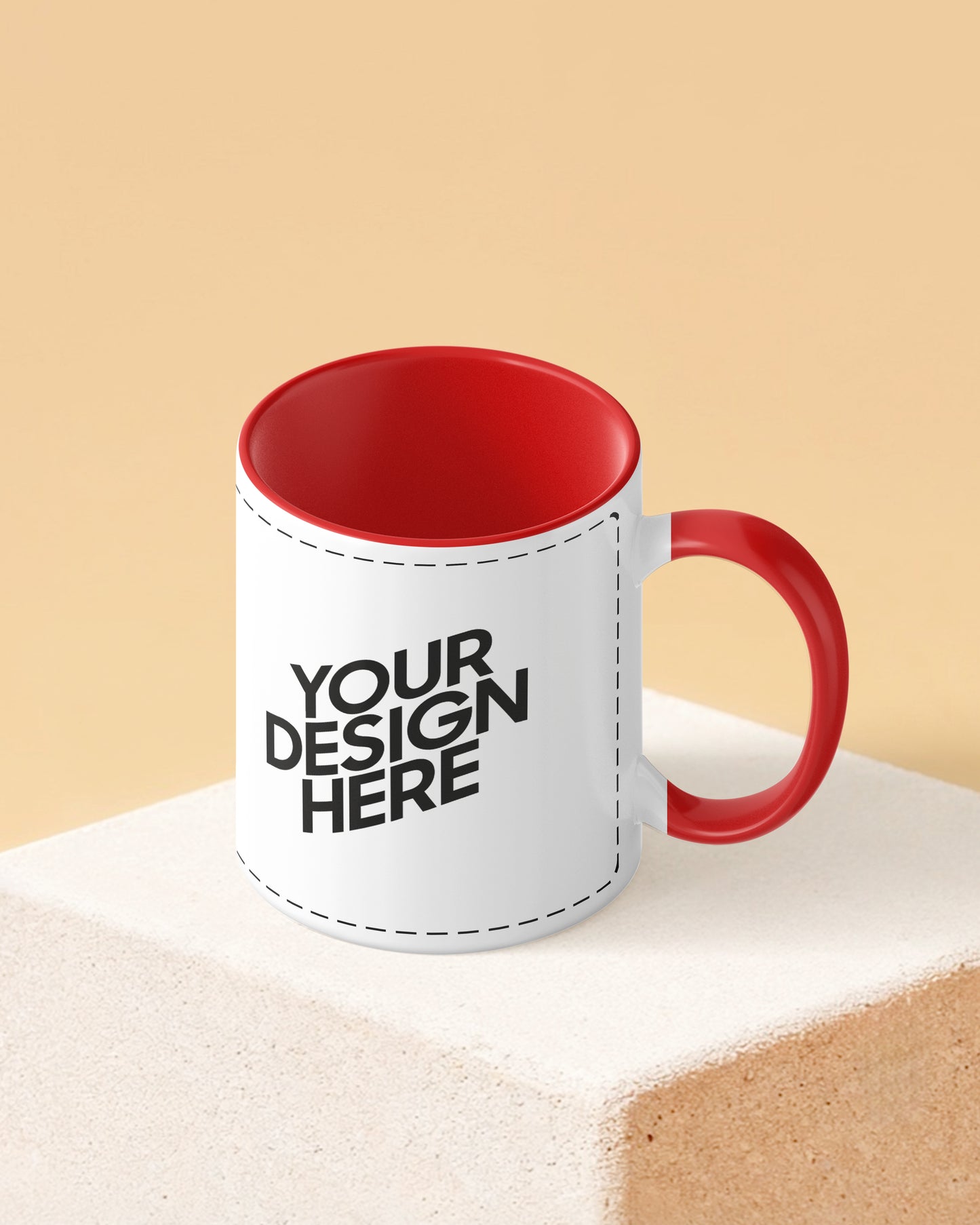 Customized Coffee Mug - Duotone Red & White
