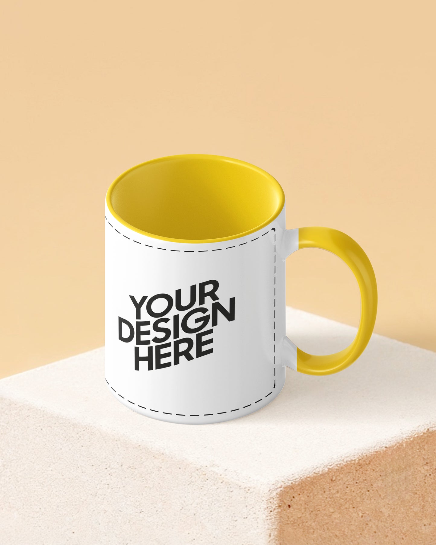Customized Coffee Mug - Duotone Yellow & White