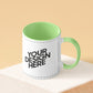 Customized Coffee Mug - Duotone Green & White