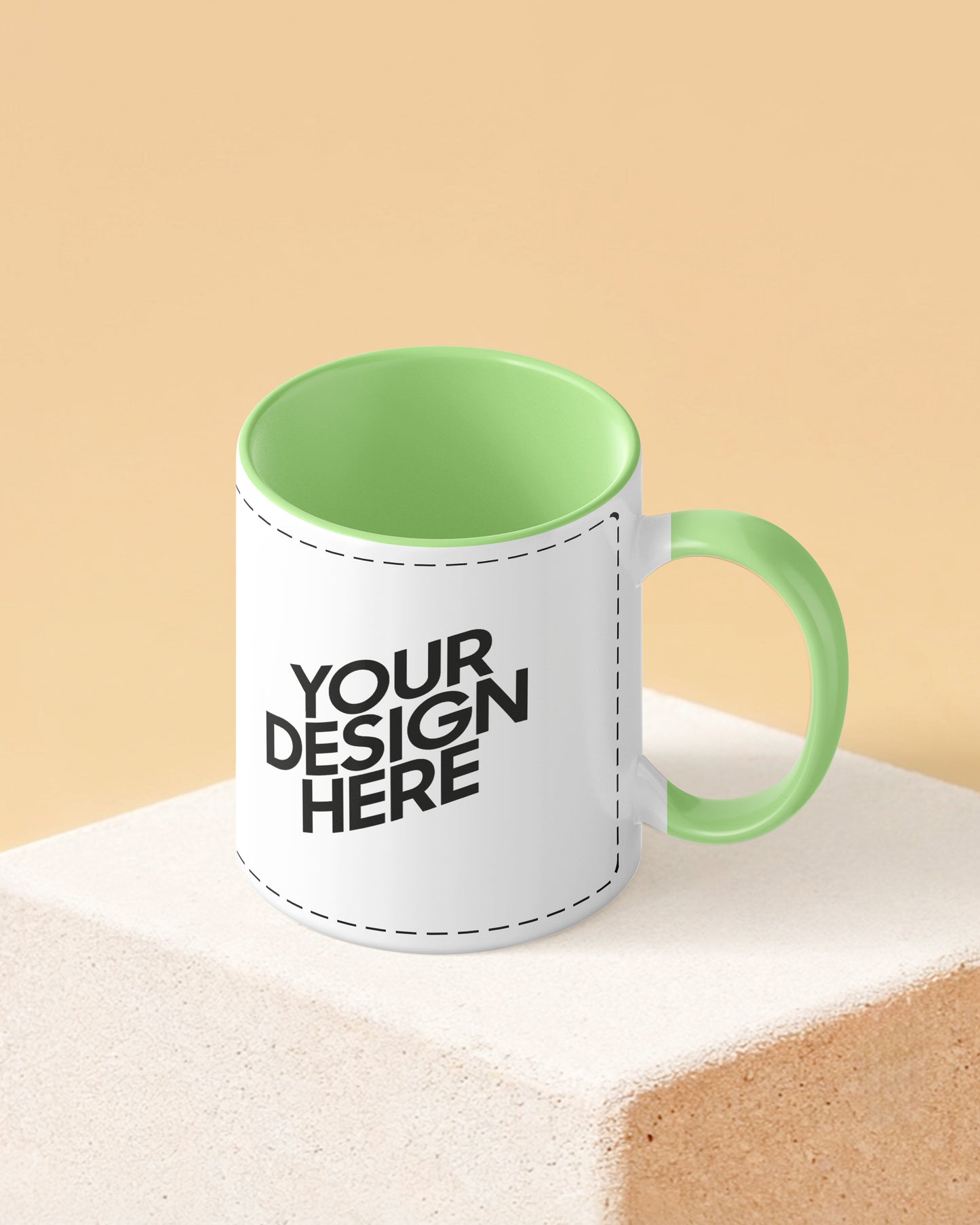 Customized Coffee Mug - Duotone Green & White