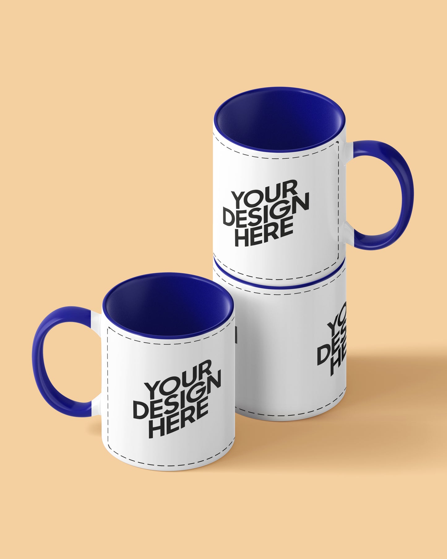 Customized Coffee Mug - Duotone Blue & White