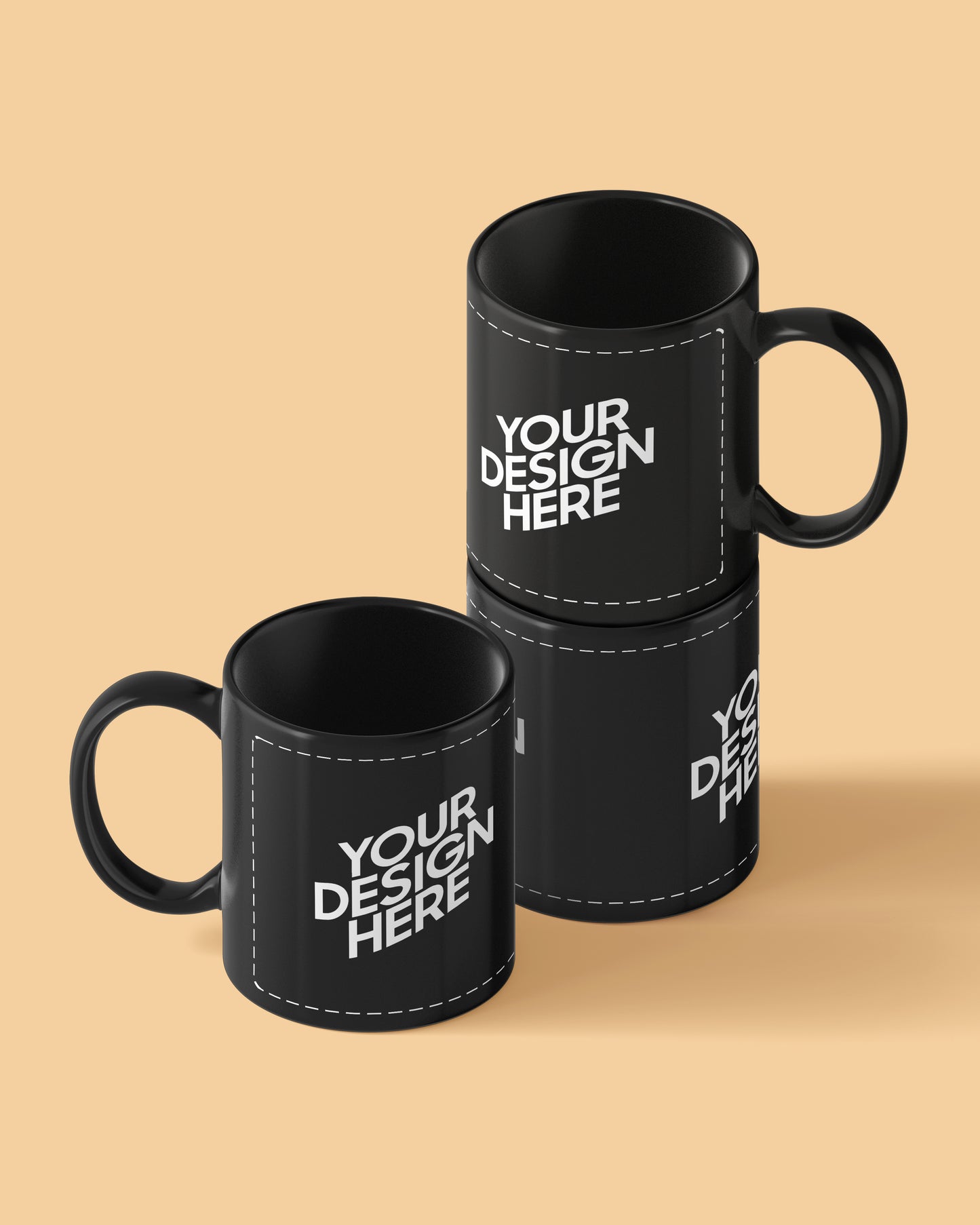 Customized Coffee Mug - Full Black