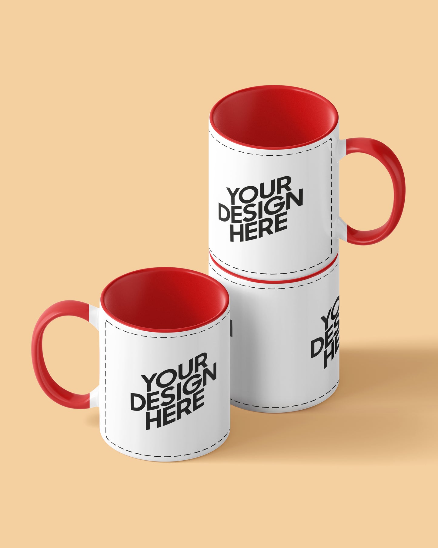 Customized Coffee Mug - Duotone Red & White