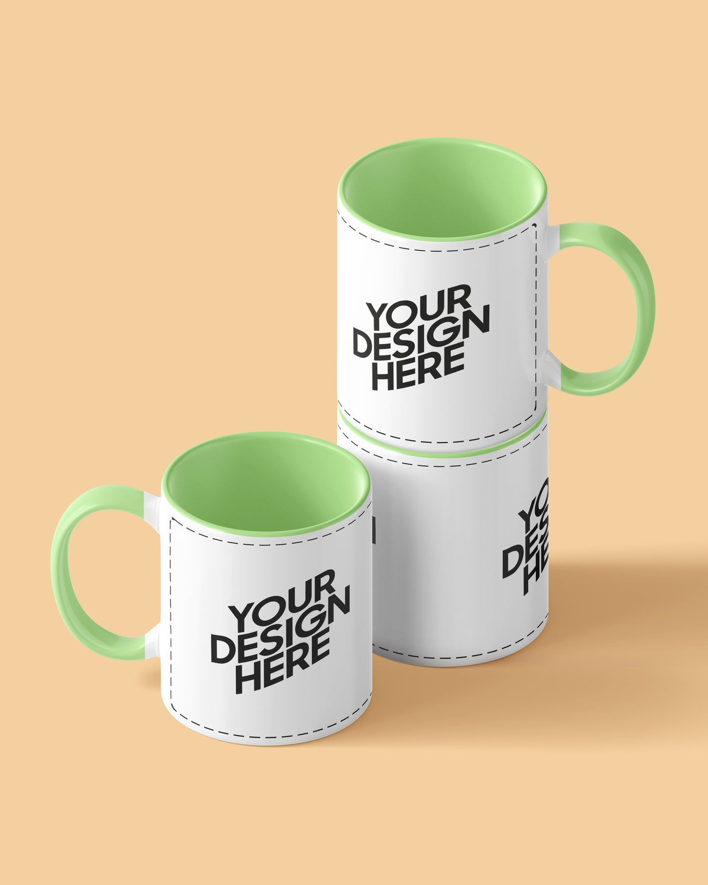 Customized Coffee Mug - Duotone Green & White