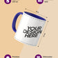 Customized Coffee Mug - Duotone Blue & White