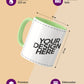 Customized Coffee Mug - Duotone Green & White