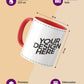 Customized Coffee Mug - Duotone Red & White
