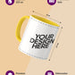 Customized Coffee Mug - Duotone Yellow & White