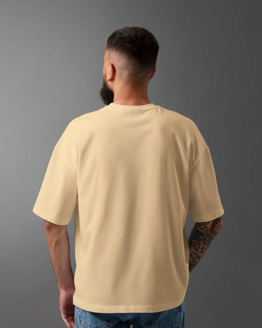 Beige Premium Solid - Oversized Tee | Warm, Minimal & Premium