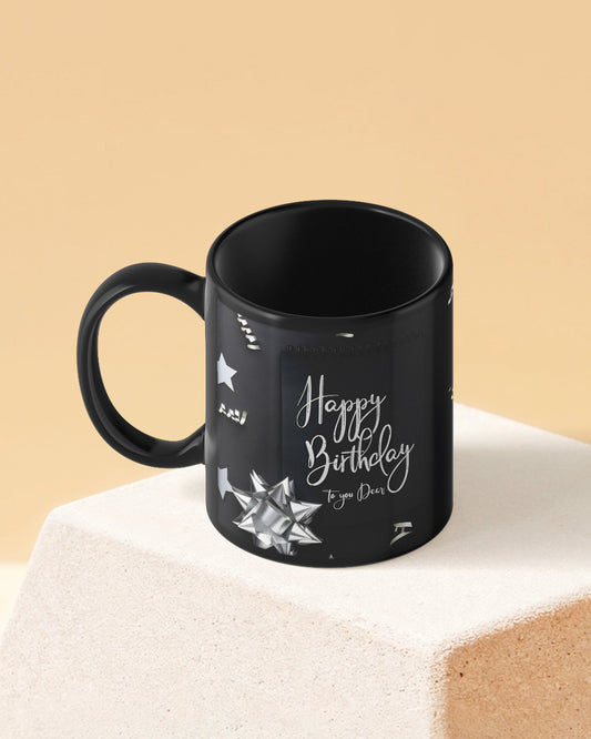Happy Birthday To You Full Black Printed Coffee Mug
