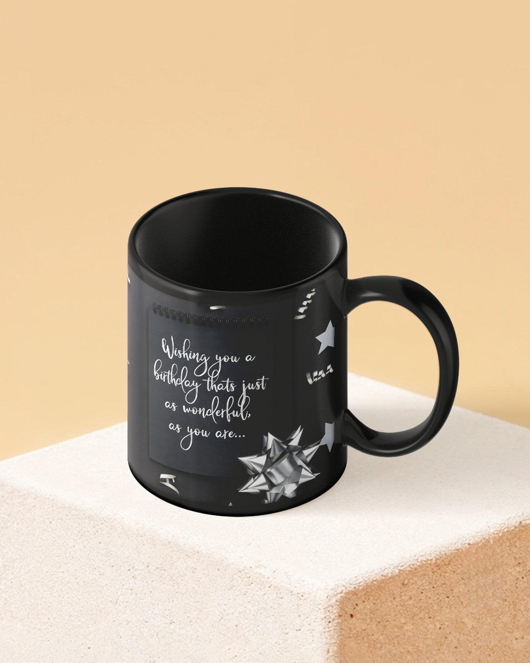 Happy Birthday To You Full Black Printed Coffee Mug