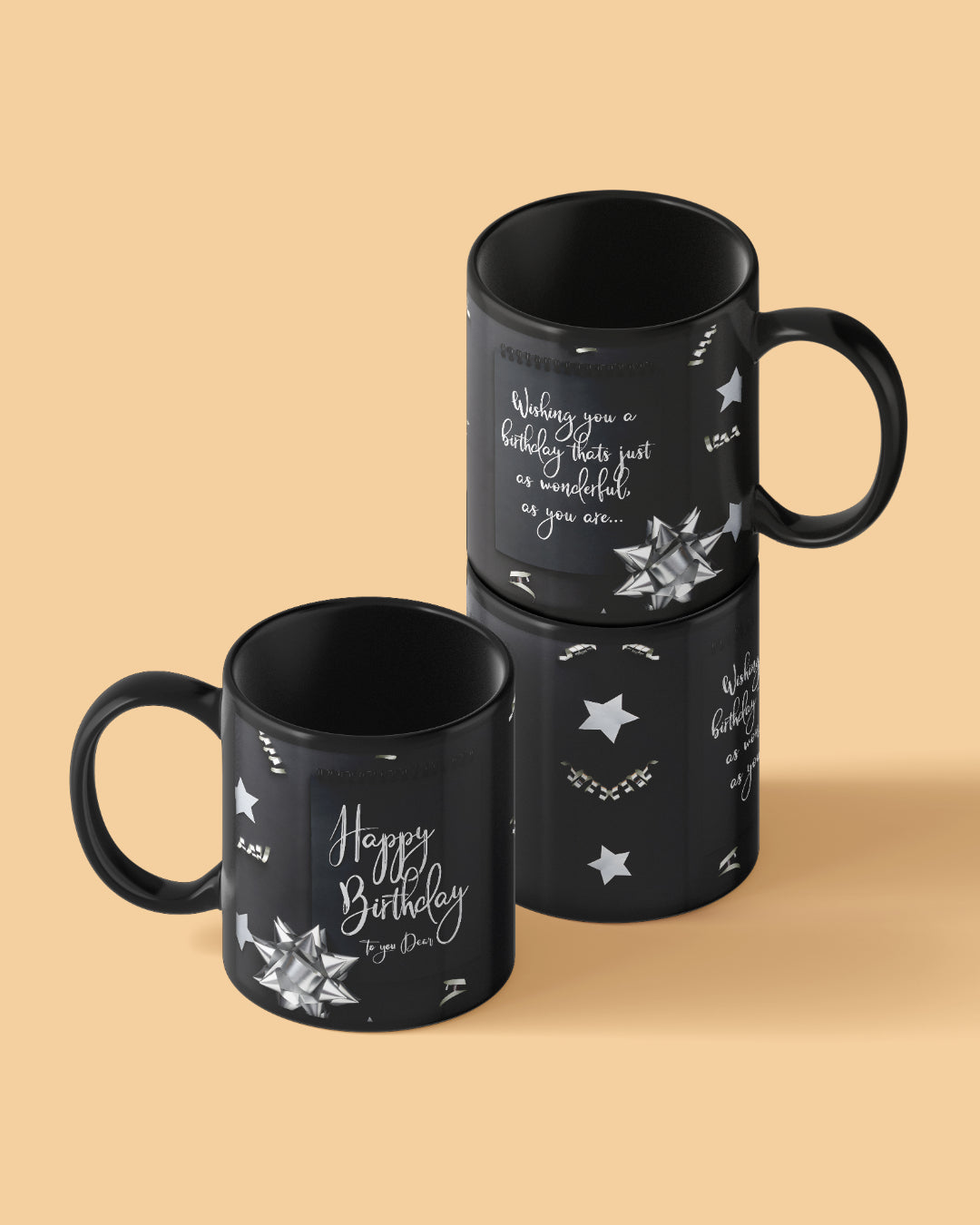 Happy Birthday To You Full Black Printed Coffee Mug
