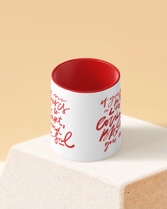 Brother - Gift to Heart Duotone Red White Printed Coffee Mug