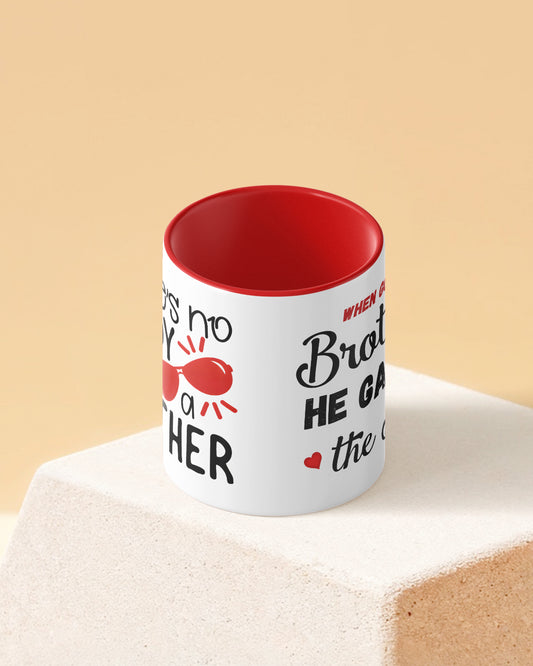 No Buddy Like Brother Duotone Red White Printed Coffee Mug