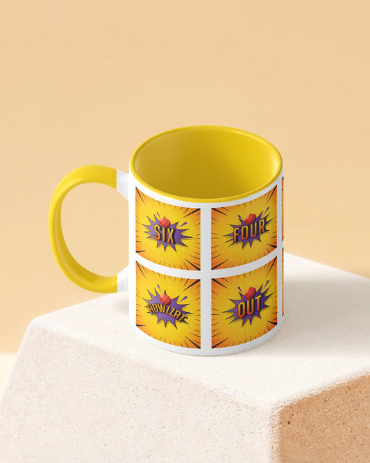 Cricket Cheer Out Loud Duotone Yellow White Printed Coffee Mug