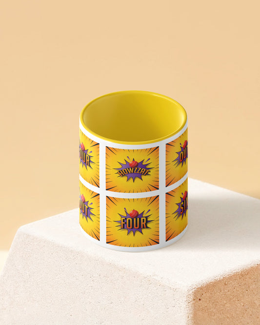Cricket Cheer Out Loud Duotone Yellow White Printed Coffee Mug