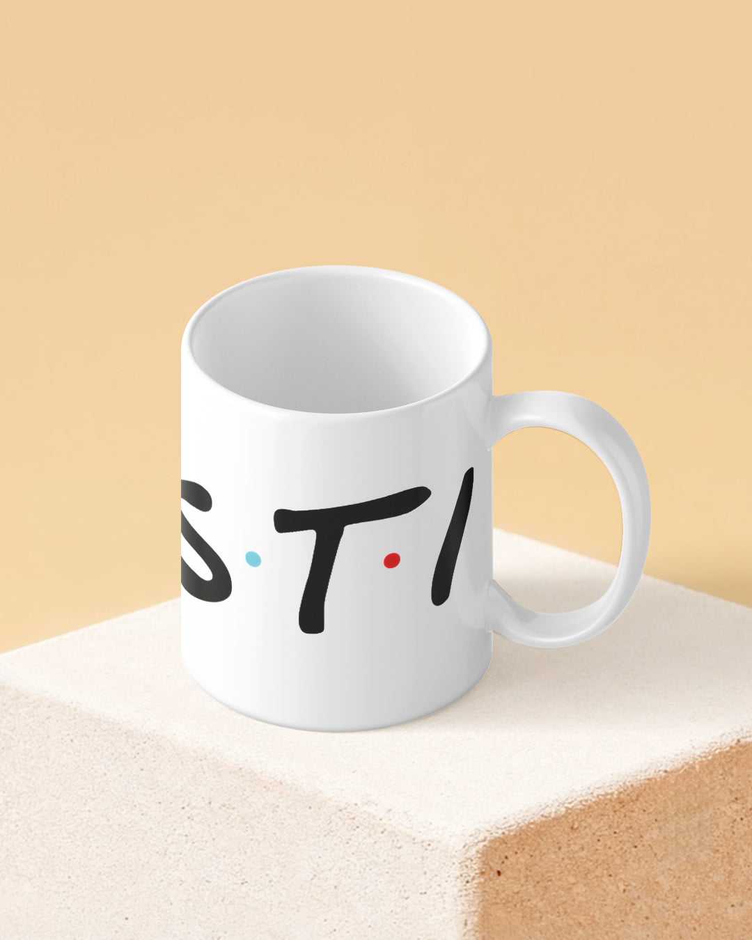 D.O.S.T.I. Full White Printed Coffee Mug