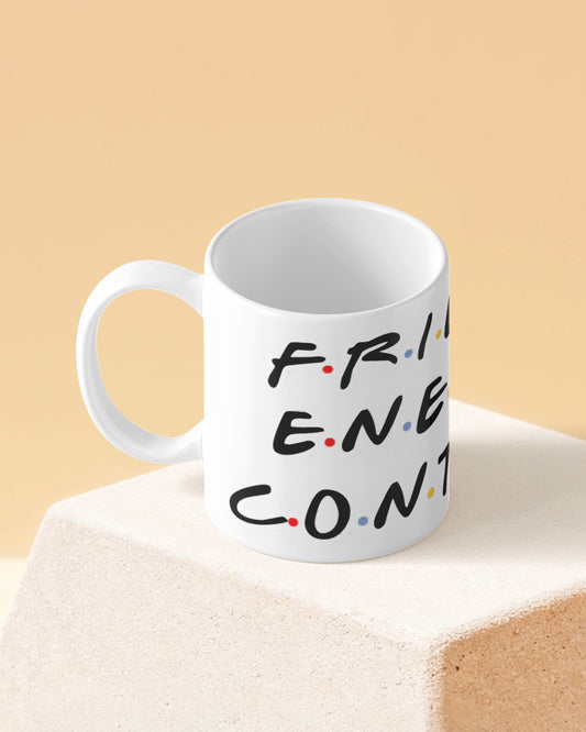 Friends -  Enemies - Contacts Full White Printed Coffee Mug