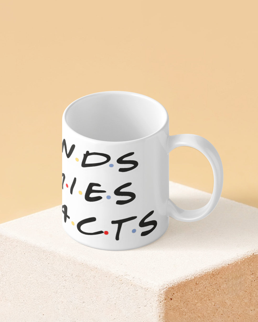Friends -  Enemies - Contacts Full White Printed Coffee Mug