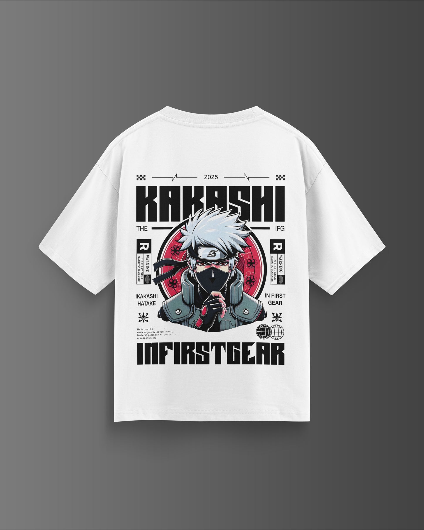 Kakashi In First Gear - Oversized Tee