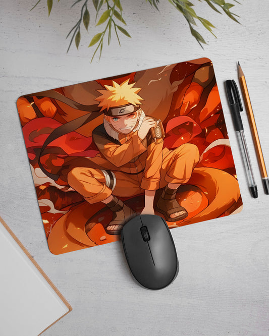 Naruto Fire Premium Printed Mouse Pad