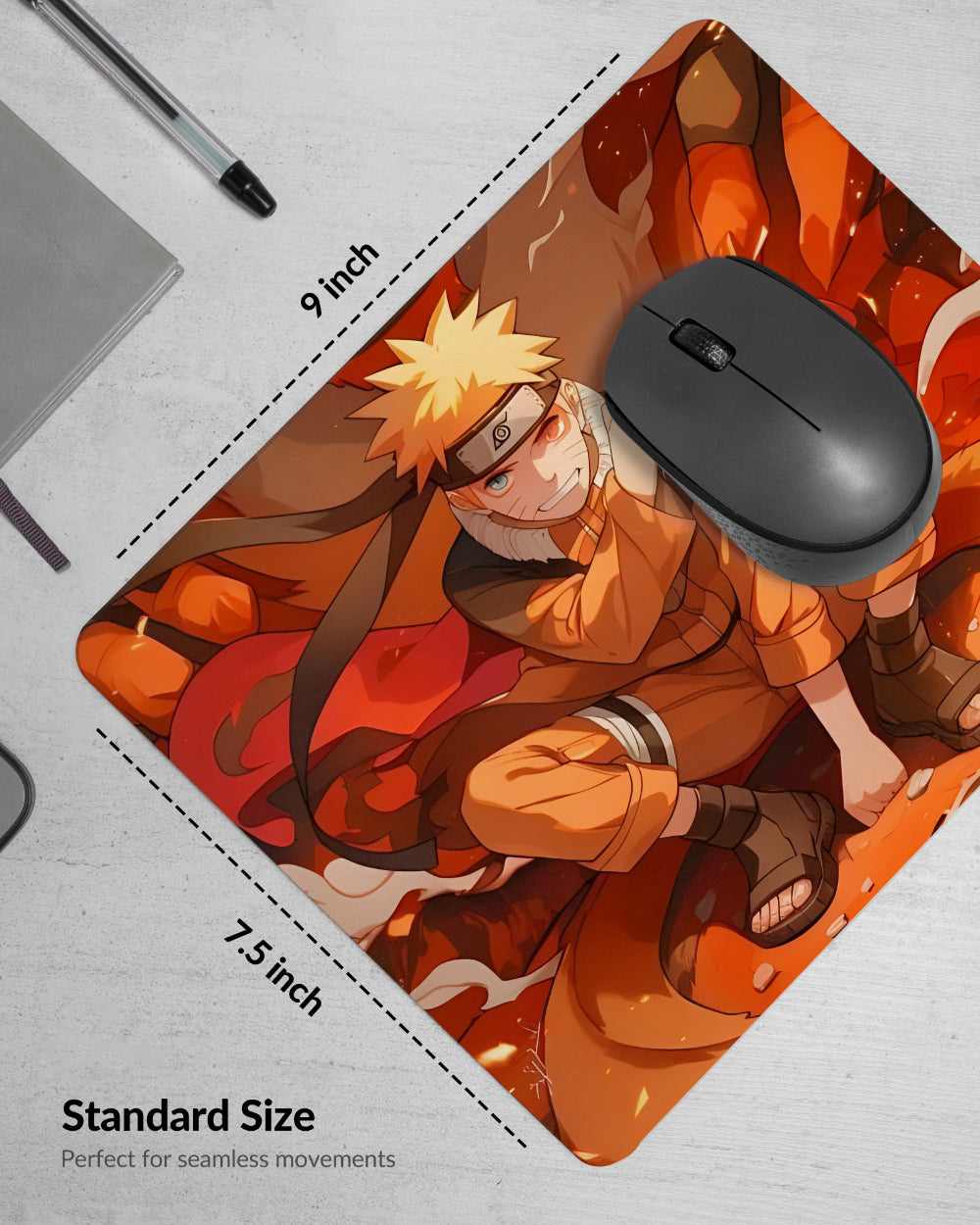 Naruto Fire Premium Printed Mouse Pad