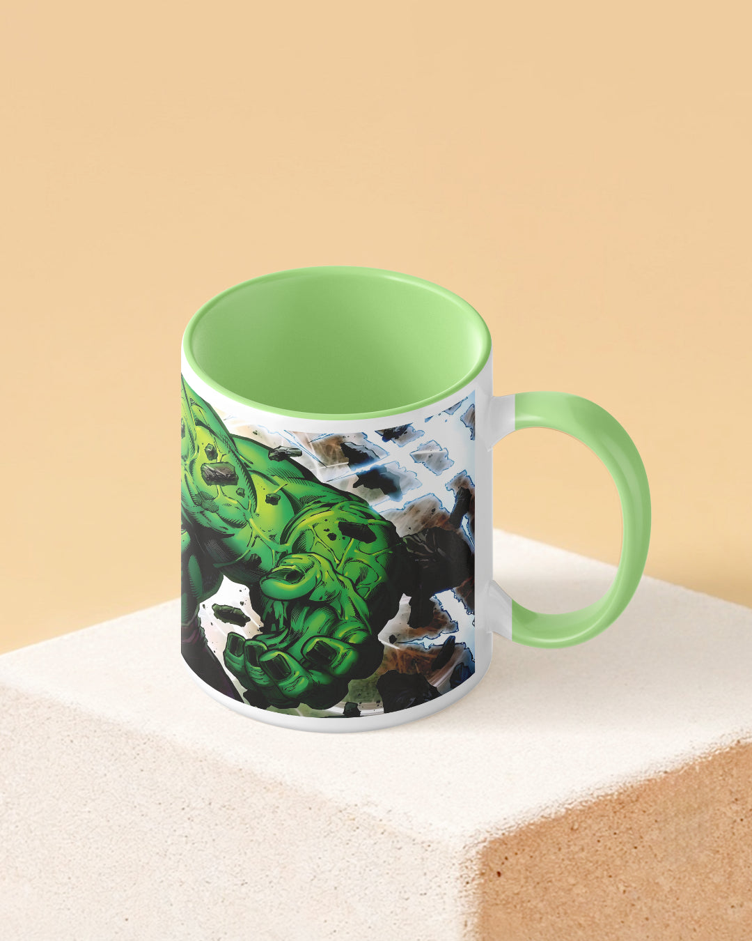 Fiery Hulk Duotone Green White Printed Coffee Mug