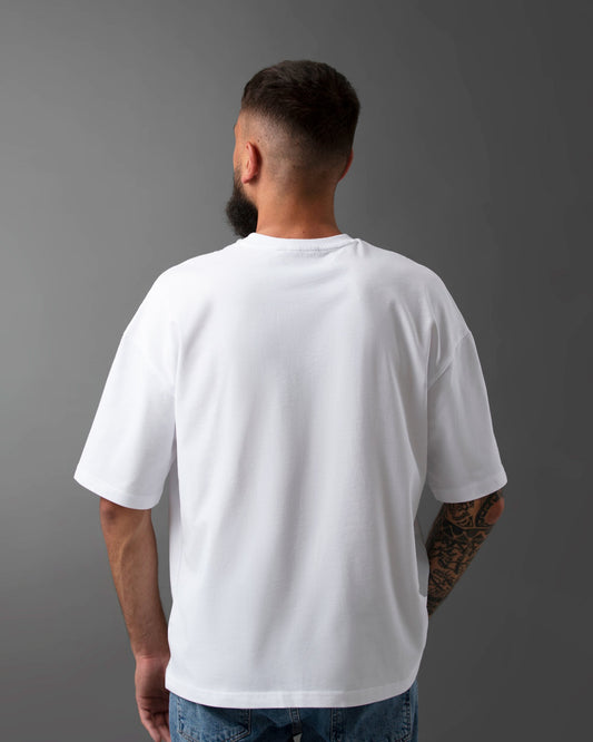 White Premium Solid - Oversized Tee | Clean, Minimal & Timeless